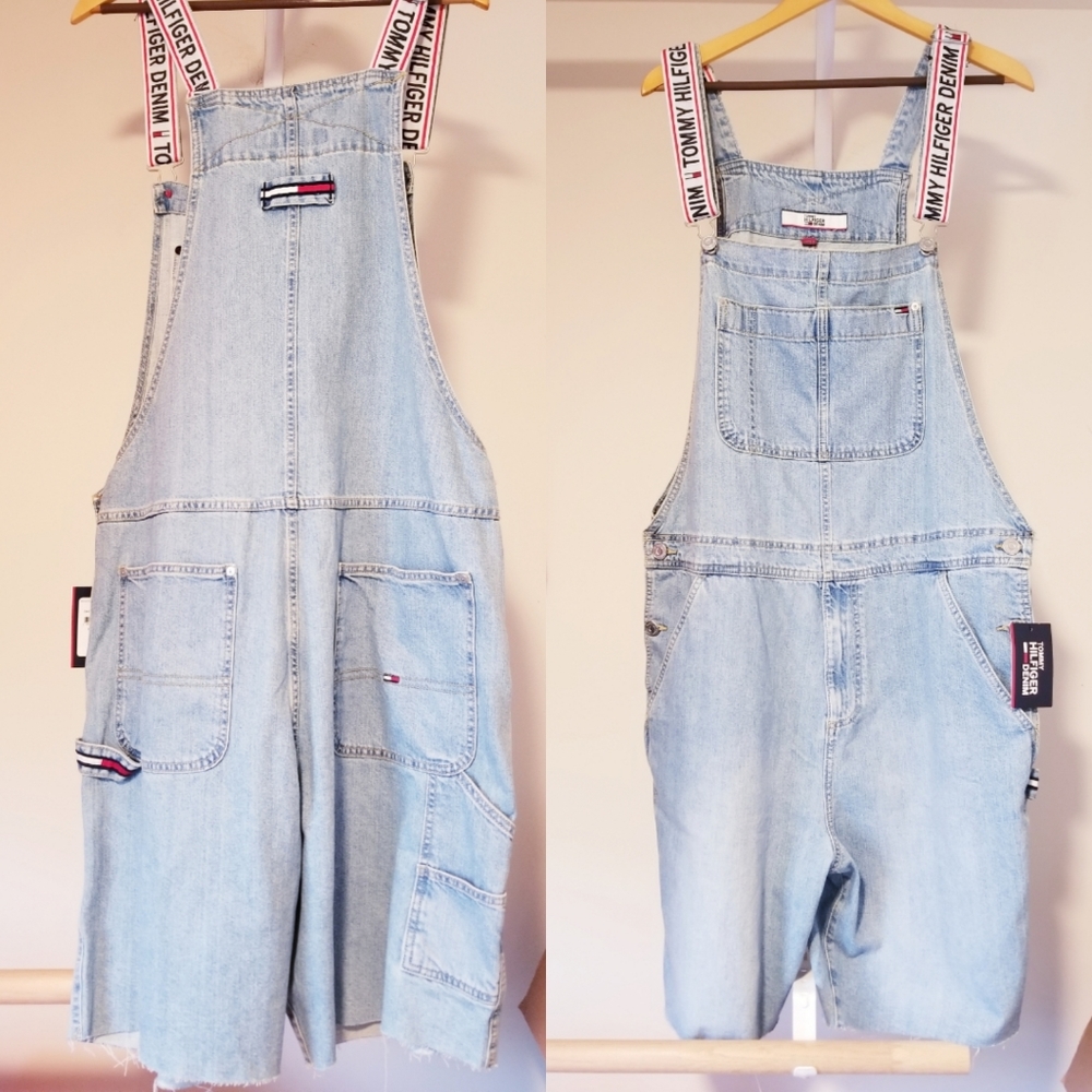 Tommy Hilfiger Demin Overall cutoff Shorts. XL